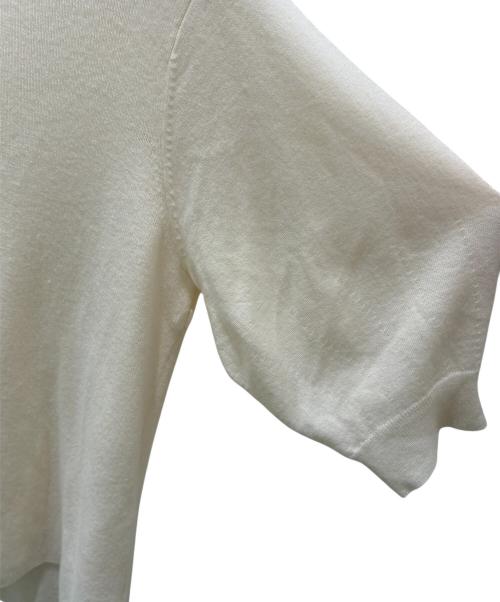 DRAWER（ドゥロワー）DRAWER (ドゥロワー) 16Gパフスリーブショートスリーブニット アイボリー サイズ:1の古着・服飾アイテム