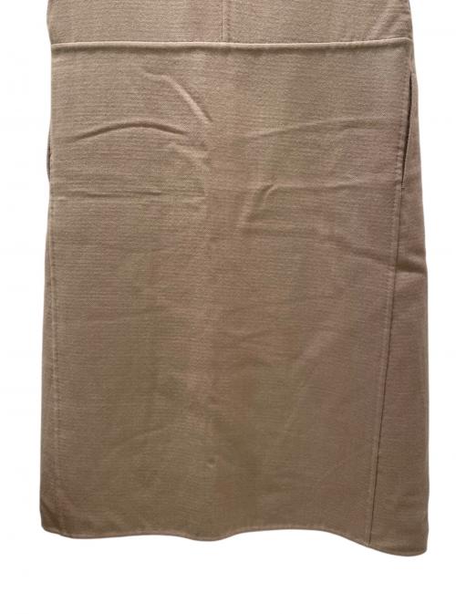 DRAWER（ドゥロワー）Drawer (ドゥロワー) ウールケヌキノースリーブワンピース ベージュ サイズ:36の古着・服飾アイテム