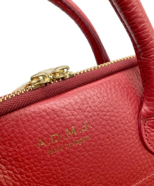 A.D.M.J.（エーディーエムジェイ）A.D.M.J. (エーディーエムジェイ) ハンドバッグ レッドの古着・服飾アイテム