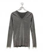 Whim Gazetteウィムガゼット）の古着「フロッキーバックシャンカットソー」｜グレー