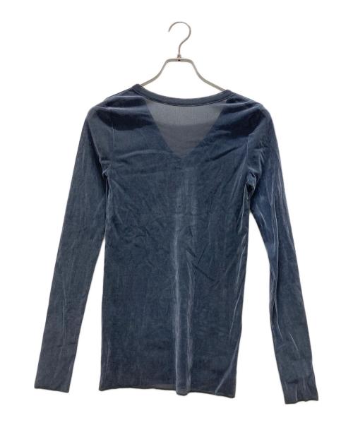 Whim Gazette（ウィムガゼット）Whim Gazette (ウィムガゼット) フロッキーバックシャンカットソー ブルー サイズ:Fの古着・服飾アイテム