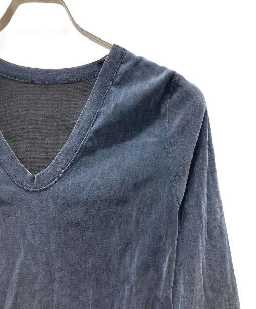 Whim Gazette（ウィムガゼット）Whim Gazette (ウィムガゼット) フロッキーバックシャンカットソー ブルー サイズ:Fの古着・服飾アイテム