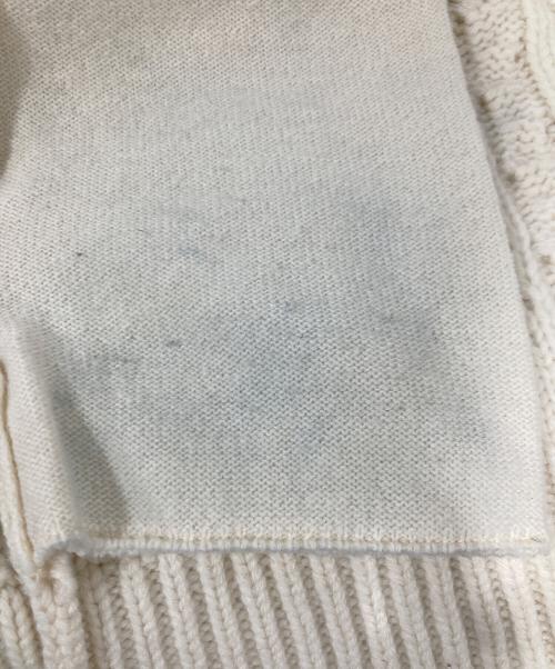 VOWELS（バウルズ）VOWELS (バウルズ) CABLE KNIT ZIP UP ホワイト サイズ:2の古着・服飾アイテム