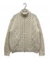 VOWELS（バウルズ）の古着「CABLE KNIT ZIP UP」｜ホワイト