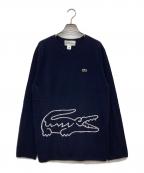 COMME des GARCONS SHIRT×LACOSTEコムデギャルソンシャツ×ラコステ）の古着「ハイゲージ ウール ニット」｜ネイビー