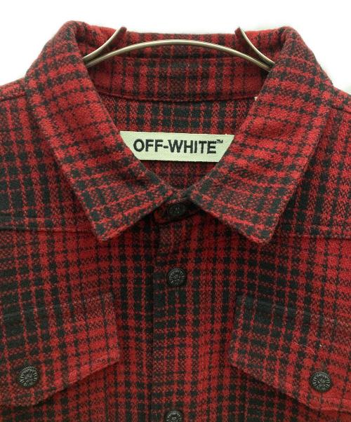 OFFWHITE（オフホワイト）OFFWHITE (オフホワイト) チェックシャツ レッド×ブラック サイズ:Sの古着・服飾アイテム