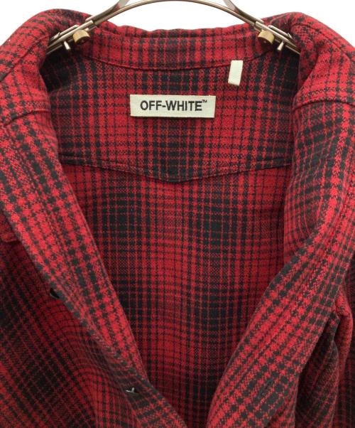 OFFWHITE（オフホワイト）OFFWHITE (オフホワイト) チェックシャツ レッド×ブラック サイズ:Sの古着・服飾アイテム