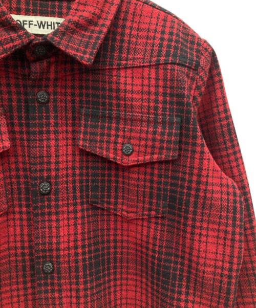 OFFWHITE（オフホワイト）OFFWHITE (オフホワイト) チェックシャツ レッド×ブラック サイズ:Sの古着・服飾アイテム