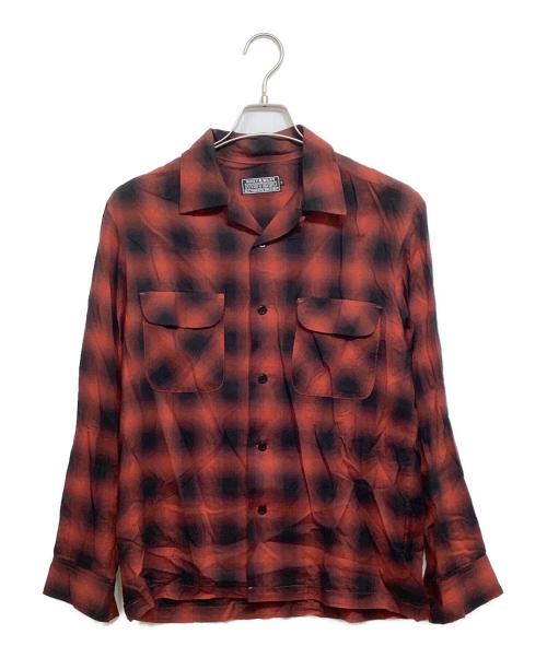 Hysteric Glamour（ヒステリックグラマー）Hysteric Glamour (ヒステリックグラマー) SMOKING GIRL オープンカラーシャツ レッド×ブラック サイズ:Sの古着・服飾アイテム