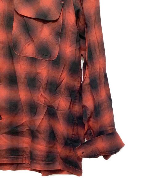 Hysteric Glamour（ヒステリックグラマー）Hysteric Glamour (ヒステリックグラマー) SMOKING GIRL オープンカラーシャツ レッド×ブラック サイズ:Sの古着・服飾アイテム