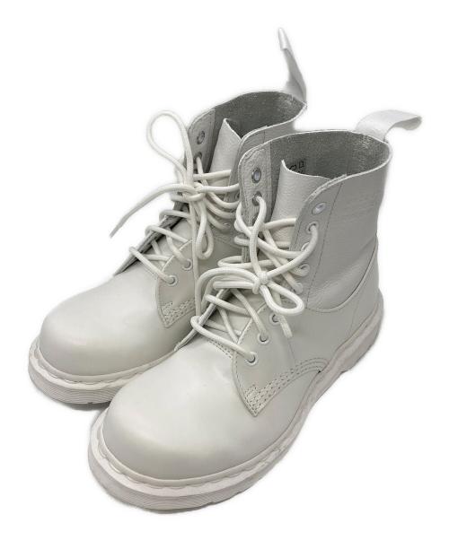 Dr.Martens（ドクターマーチン）Dr.Martens (ドクターマーチン) MM6 Maison Margiela (エムエムシックスメゾンマルジェラ) 8ホールブーツ/1460 TWIST MM6 ホワイト サイズ:UK6の古着・服飾アイテム