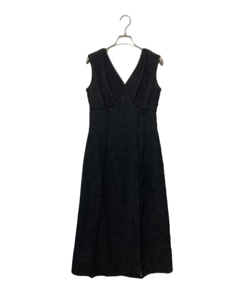 HER LIP TO（ハーリップトゥ）Her lip to (ハーリップトゥ) Lace Trimmed Jacquard Dress ブラック サイズ:Ｓの古着・服飾アイテム