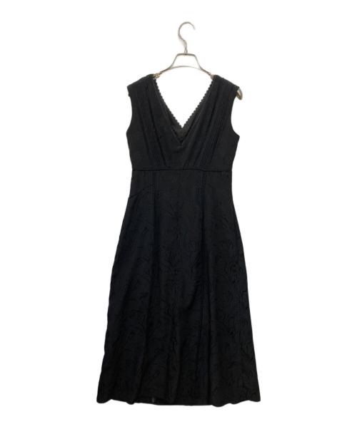 HER LIP TO（ハーリップトゥ）Her lip to (ハーリップトゥ) Lace Trimmed Jacquard Dress ブラック サイズ:Ｓの古着・服飾アイテム