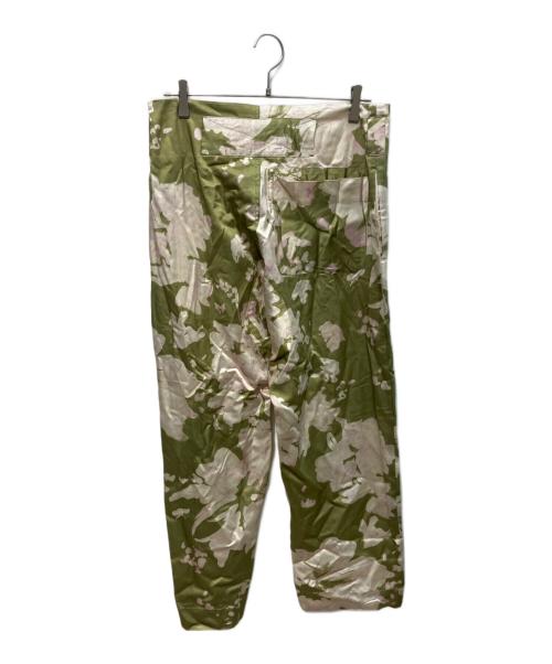 nicholas daley（ニコラス デイリー）NICHOLAS DALEY (ニコラス デイリー) CALYPSO KIMONO PANT　臈纈染め グリーン×アイボリー サイズ:28の古着・服飾アイテム