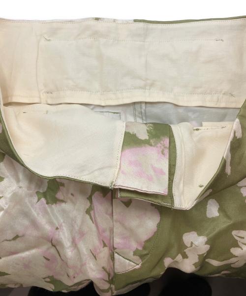 nicholas daley（ニコラス デイリー）NICHOLAS DALEY (ニコラス デイリー) CALYPSO KIMONO PANT　臈纈染め グリーン×アイボリー サイズ:28の古着・服飾アイテム