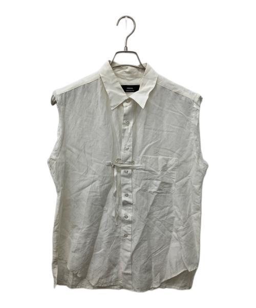 ensou（エンソウ）ensou (エンソウ) ノースリーブリボンシャツ アイボリー サイズ:Lの古着・服飾アイテム