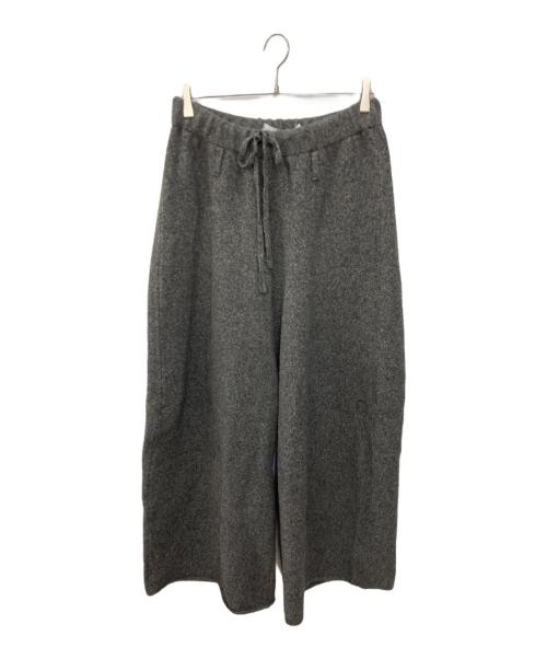 nonnotte（ノノット）nonnotte (ノノット) YAK Knit Pants Extra Wide グレー サイズ:Fの古着・服飾アイテム