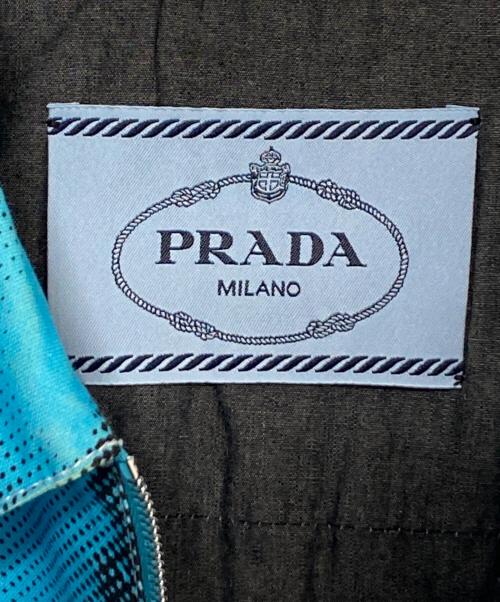 PRADA（プラダ）PRADA (プラダ) Rabbit Zip Up Blouson ブルー×ブラック サイズ:38の古着・服飾アイテム