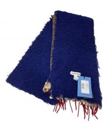 NAMACHEKO（ナマチェコ）の古着「Elmet Scarf」｜ネイビー×ブラウン
