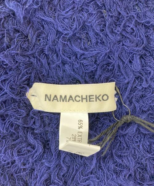NAMACHEKO（ナマチェコ）NAMACHEKO (ナマチェコ) Elmet Scarf ネイビー×ブラウン 未使用品の古着・服飾アイテム