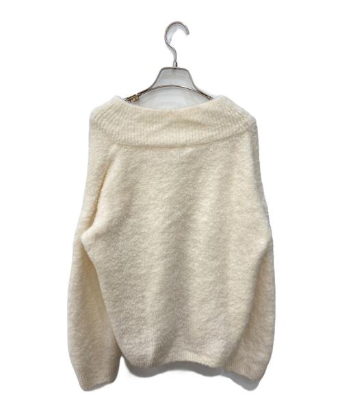 Conte（コンテ）conte (コンテ) ボア Vネックニット ホワイト サイズ:FREE 未使用品の古着・服飾アイテム