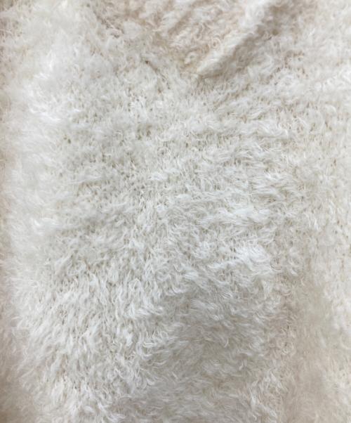 Conte（コンテ）conte (コンテ) ボア Vネックニット ホワイト サイズ:FREE 未使用品の古着・服飾アイテム