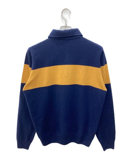 SEBAGO（セバゴ）SEBAGO (セバゴ) メリノウールニットポロシャツ ネイビー×イエロー サイズ:Ｌ 未使用品の古着・服飾アイテム