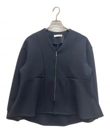 COLLAGE GALLARDAGALANTE（コラージュ ガリャルダガランテ）の古着「ダンボールペプラムカーディガン」｜ネイビー
