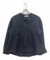 COLLAGE GALLARDAGALANTE（コラージュ ガリャルダガランテ）の古着「ダンボールペプラムカーディガン」｜ネイビー