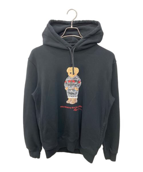 POLO RALPH LAUREN（ポロ・ラルフローレン）POLO RALPH LAUREN (ポロ・ラルフローレン) ポロベアプリントパーカー ブラック サイズ:Mの古着・服飾アイテム