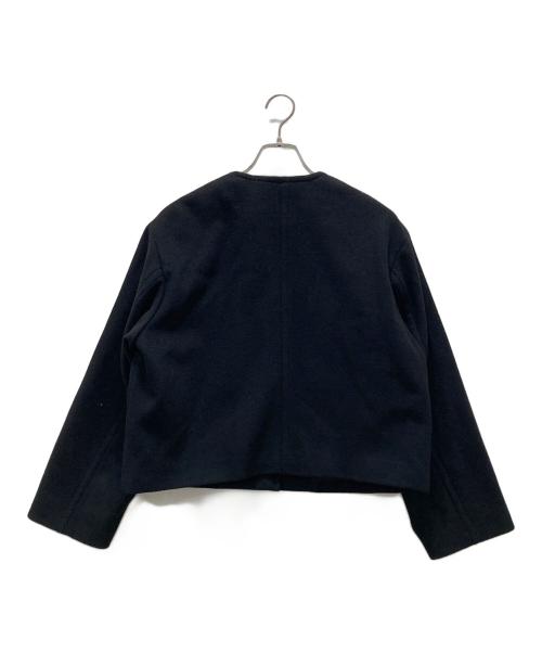 BEAUTY&YOUTH（ビューティーアンドユース）BEAUTY&YOUTH (ビューティーアンドユース) 毛ブレンド ノーカラーショートコート ブラック サイズ:Mの古着・服飾アイテム