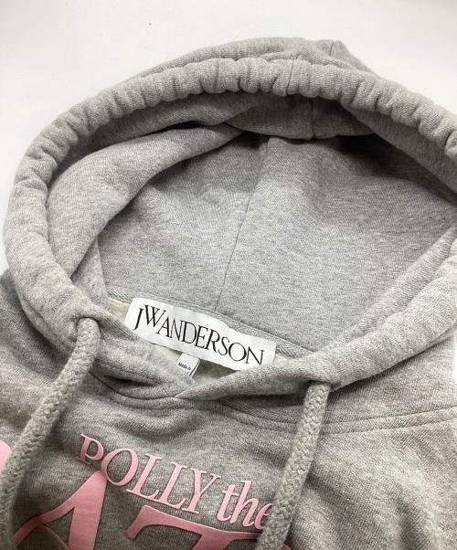 J.W.ANDERSON（ジェイダブリューアンダーソン）J.W.ANDERSON (ジェイダブリューアンダーソン) キャットプリントフーディー グレー サイズ:Sの古着・服飾アイテム