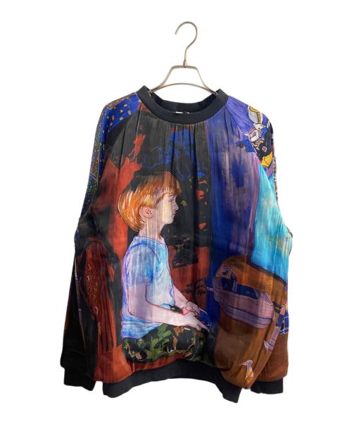 J.W.ANDERSON（ジェイダブリューアンダーソン）J.W.ANDERSON (ジェイダブリューアンダーソン) グラフィックスウェットシャツ ブルー サイズ:Ｓの古着・服飾アイテム