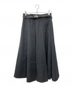 HARDY NOIRアルディーノアール）の古着「Wool twill belted Tucked skirt」｜グレー