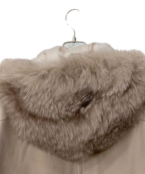 GRACE CONTINENTAL（（グレースコンチネンタル）GRACE CONTINENTAL (グレースコンチネンタル) フォックスファーフードコート ベージュ サイズ:36の古着・服飾アイテム