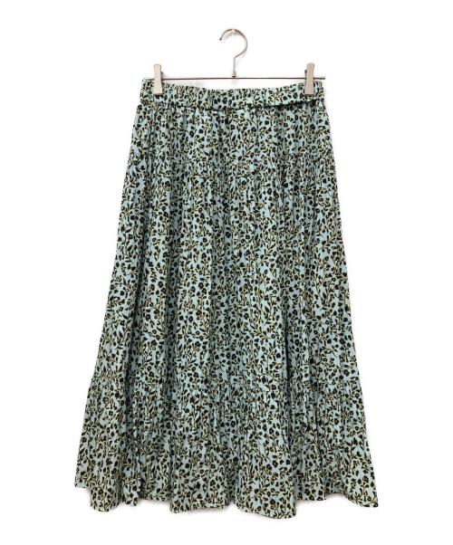 Leilian WHITE LABEL（レリアン ホワイトレーベル）LEILIAN WHITE LABEL (レリアン ホワイトレーベル) 総柄スカート グリーン サイズ:11の古着・服飾アイテム