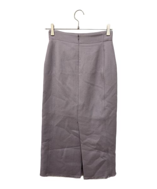 ebure（エブール）EBURE (エブール) ジョーゼットフリンジスカート パープル サイズ:36 未使用品の古着・服飾アイテム