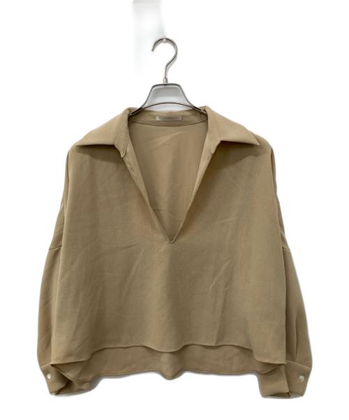 Plage（プラージュ）Plage (プラージュ) GEORGETTE SKIPPER ブラウス ベージュ サイズ:Freeの古着・服飾アイテム