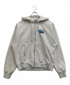 stussyステューシー）の古着「PICK UP ZIP HOOD」｜グレー