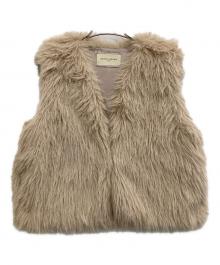 UNITED ARROWS（ユナイテッドアローズ）の古着「フェイクファー ショートベスト」｜ベージュ