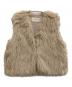 UNITED ARROWS（ユナイテッドアローズ）の古着「フェイクファー ショートベスト」｜ベージュ