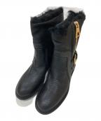 LOUIS VUITTONルイ ヴィトン）の古着「ボアベルトブーツ」｜ブラック