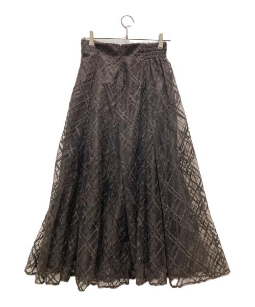 Apuweiser-riche（アプワイザーリッシェ）Apuweiser-riche (アプワイザーリッシェ) チェック刺繍スカート ブラウン サイズ:2の古着・服飾アイテム