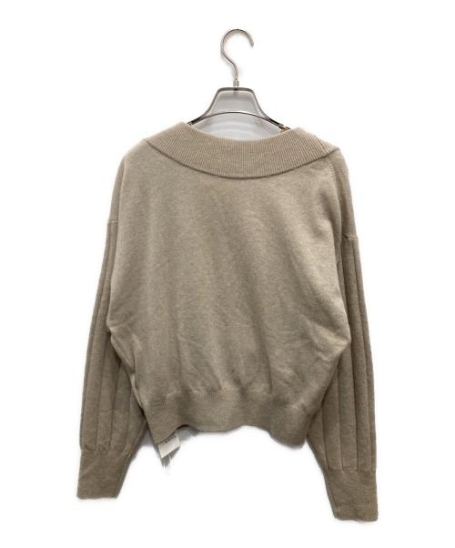 JANE SMITH（ジェーンスミス）JANE SMITH (ジェーンスミス) 12GディープVネックニット ベージュ サイズ:38 未使用品の古着・服飾アイテム