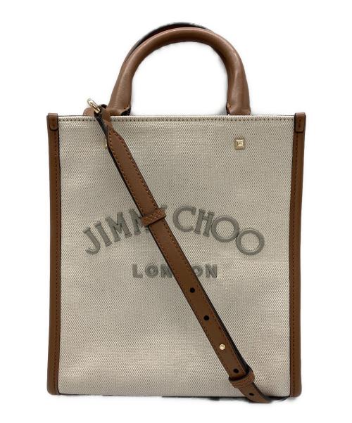 JIMMY CHOO（ジミーチュウ）JIMMY CHOO (ジミーチュウ) AVENUE TOTE N/S アイボリーの古着・服飾アイテム