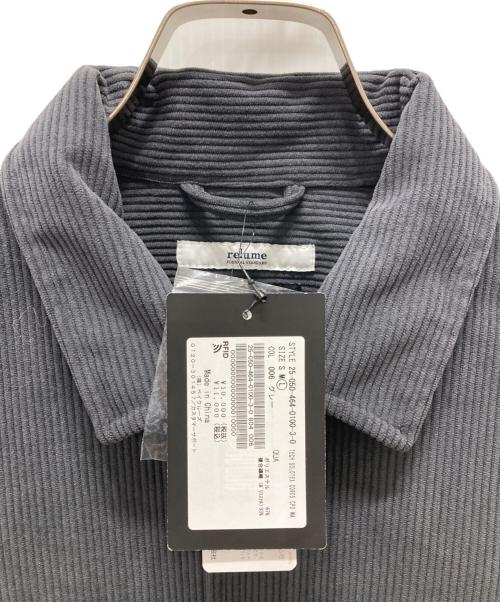 JOURNAL STANDARD relume（ジャーナルスタンダード レリューム）JOURNAL STANDARD relume (ジャーナルスタンダード レリューム) コーデュロイ ウォッシャブル CPOシャツジャケット グレー サイズ:L 未使用品の古着・服飾アイテム
