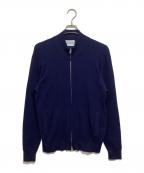 MACKINTOSH PHILOSOPHYマッキントッシュ フィロソフィー）の古着「ミニワッフル スタンドジップアップニット」｜ネイビー