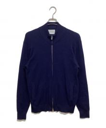 MACKINTOSH PHILOSOPHY（マッキントッシュ フィロソフィー）の古着「ミニワッフル スタンドジップアップニット」｜ネイビー