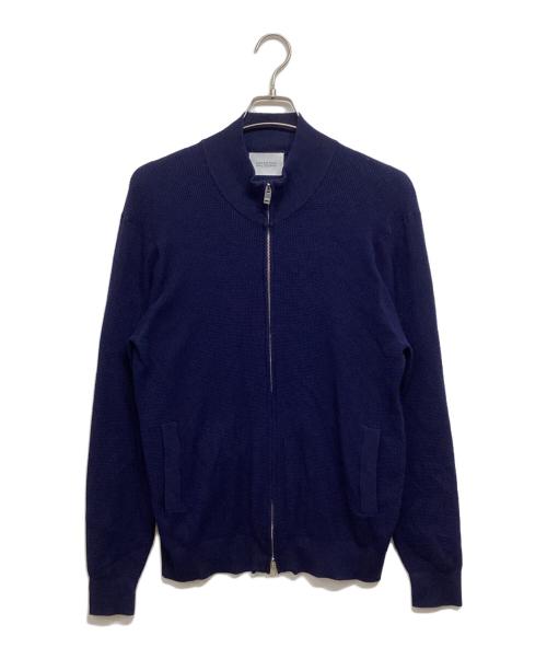 MACKINTOSH PHILOSOPHY（マッキントッシュ フィロソフィー）MACKINTOSH PHILOSOPHY (マッキントッシュ フィロソフィー) ミニワッフル スタンドジップアップニット ネイビー サイズ:40の古着・服飾アイテム