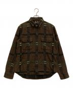 POLO RALPH LAURENポロ・ラルフローレン）の古着「クラシック フィット フランネル ユーティリティ シャツ」｜ブラウン